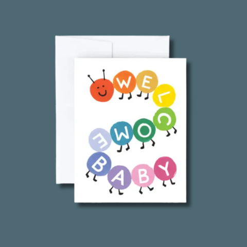 Caterpillar Baby Card