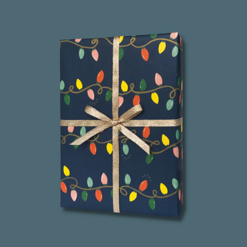 Holiday Lights Wrapping Paper Sheet