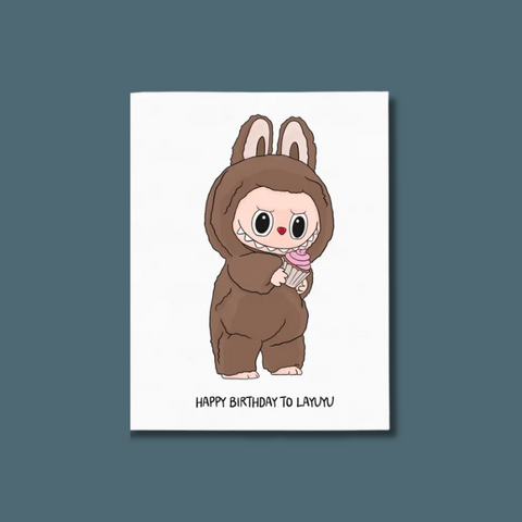 Labubu Birthday Card