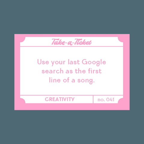Take-A-Ticket: Creativity