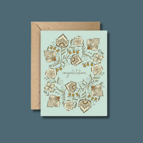 English Garden Congratulations Card