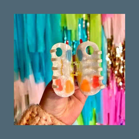 Paint Palette Hair Claw