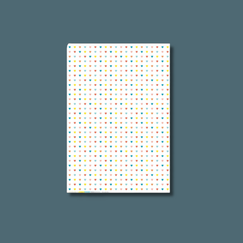 Rainbow Hearts Gift Wrap Sheet