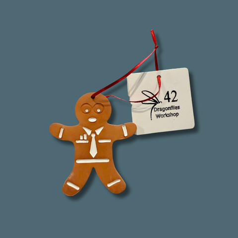 Handcrafted Ceramic Gingerbread Friend Ornament
