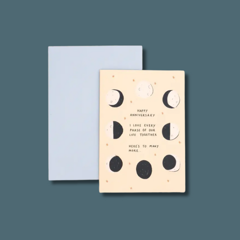 Moon Phase Anniversary Card