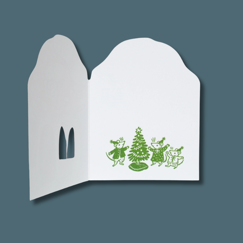 Merry Mushroom House Letterpress Card 