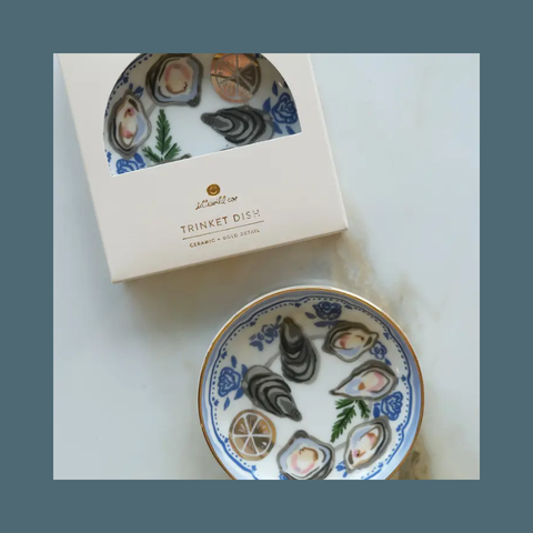 Oysters Porcelain Trinket Dish