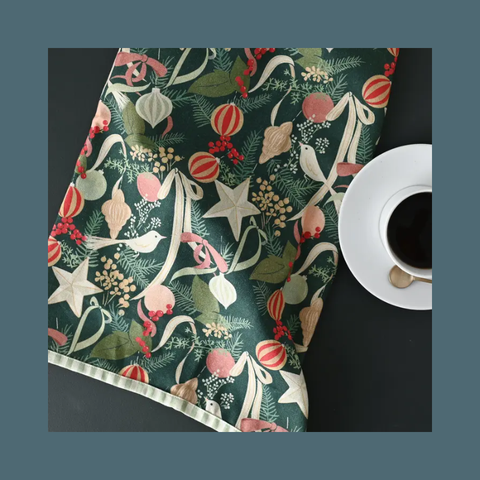 Ornaments And Bows Tea Towel