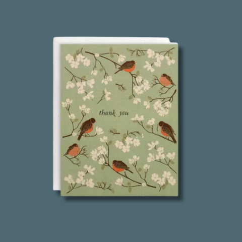 Early Bird Robin Thank You Card