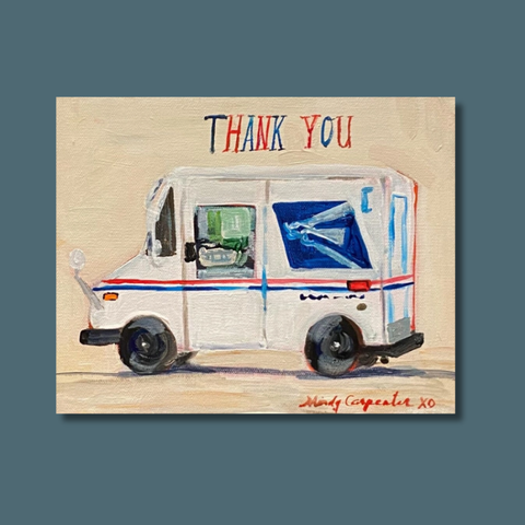 Thank You Mail Truck Card