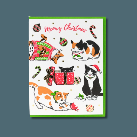 Meowy Christmas Cat Card Box Set