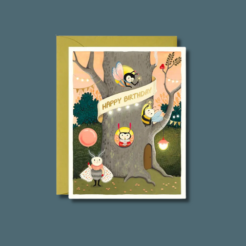 Tree Apartment Birthday Card