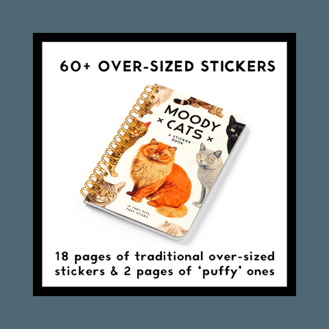 Moody Cats Sticker Book