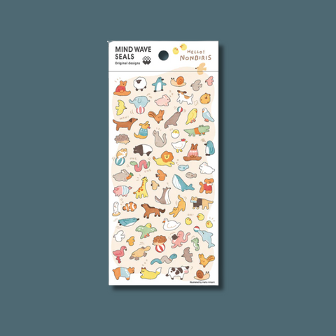 Mini Relaxing Animals Sticker Sheet