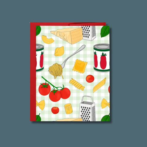 Pasta And Tomatoes Card