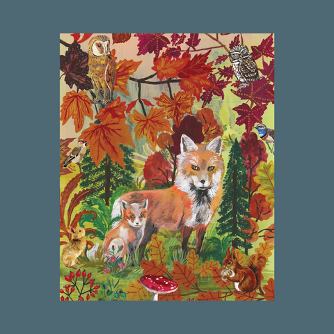 Nathalie Lété Fall Foxes Puzzle 