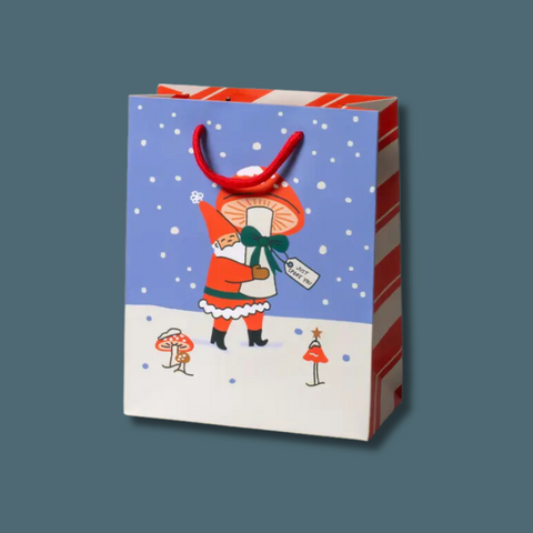 Mushroom Santa Gift Bag