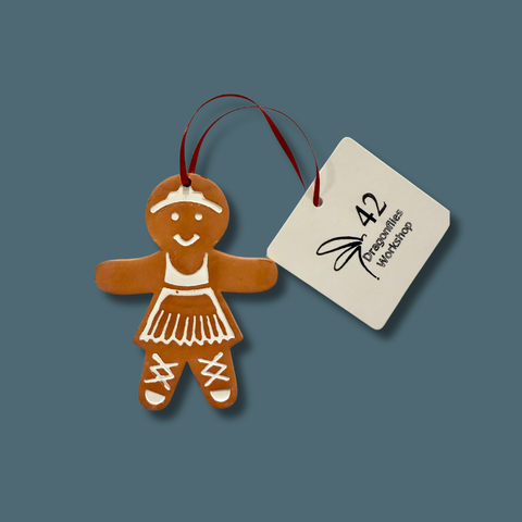 Handcrafted Ceramic Gingerbread Friend Ornament