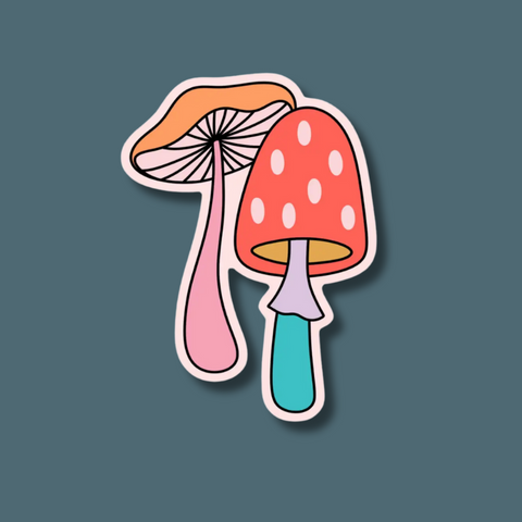 Pretty colored mushrooms