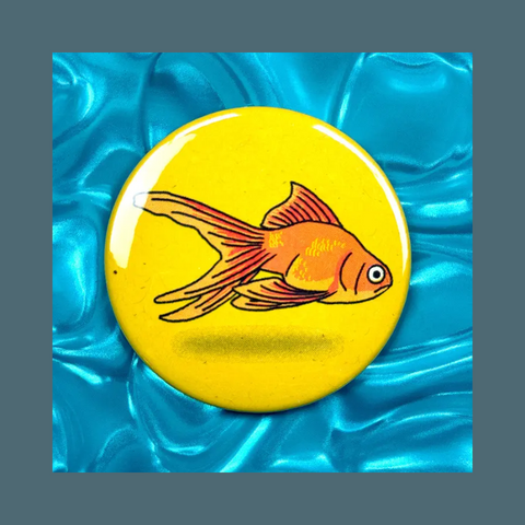Goldfish Risograph Pocket Mirror