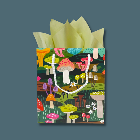 Mushrooms on a bag