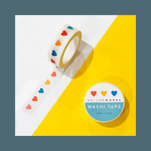 Rainbow Hearts Washi Tape