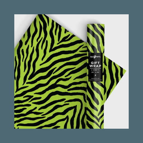 Toxic Tiger Wrapping Paper Sheets Roll
