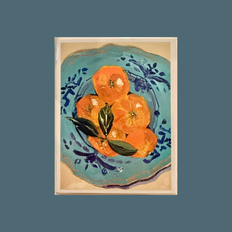 Clementines On A Platter Card