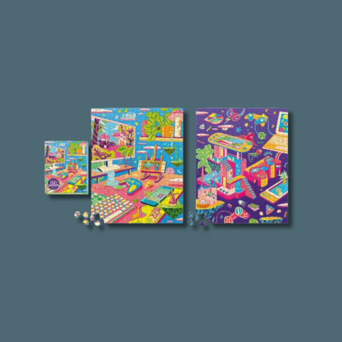 Cozy Gamer 2-in-1 Double-Sided 500-Piece Puzzle