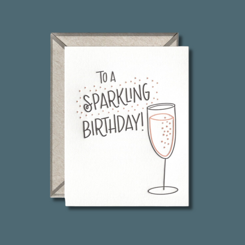 To A Sparkling Birthday Letterpress Card