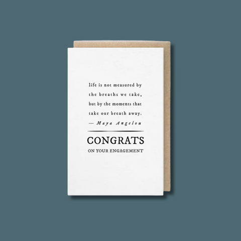 Congrats Engagement Quote Greeting Card