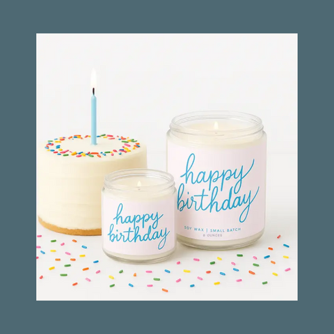 Petite Happy Birthday Candle