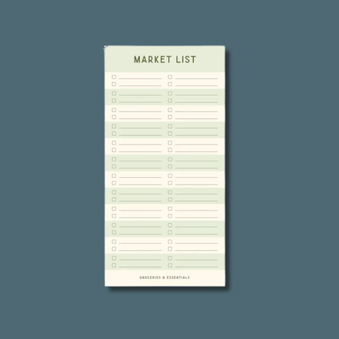 Striped Market List Notepad