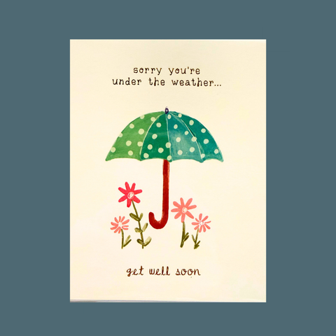 Umbrella Get Well Card
